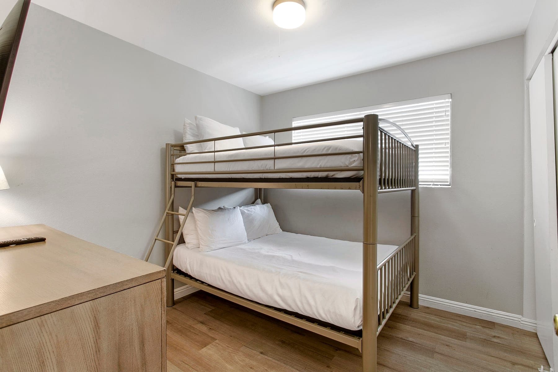 Bedroom with full-over-full bunk bed